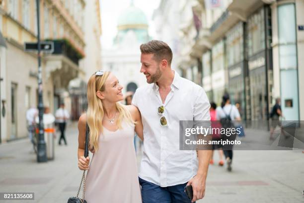 city break in vienna - pedestrian zone stock pictures, royalty-free photos & images