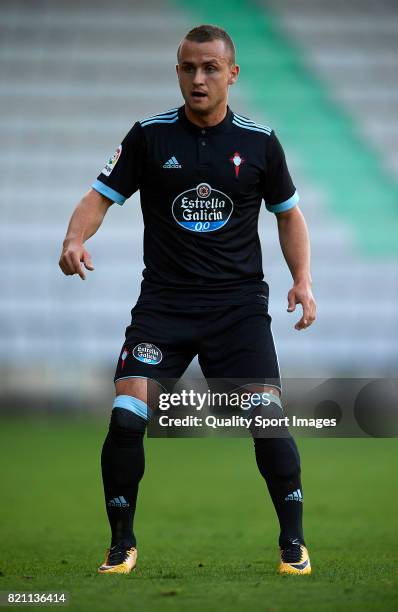 Stanislav Lobotka of Celta de Vigo looks on during the pre-season friendly match between Celta de Vigo and Racing de Ferrol at A Malata Stadium on...