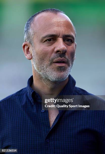 Javier Gutierrez attends the pre-season friendly match between Celta de Vigo and Sporting de Gijon at A Malata Stadium on July 22, 2017 in Ferrol,...