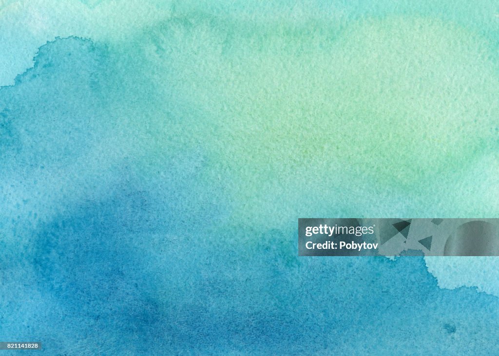 Blue green watercolor background