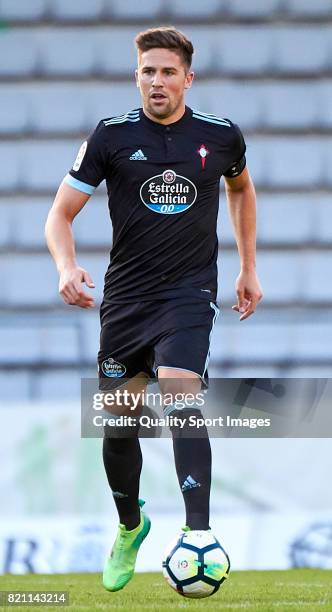 Andreu Fontas of Celta de Vigo in action during the pre-season friendly match between Celta de Vigo and Racing de Ferrol at A Malata Stadium on July...