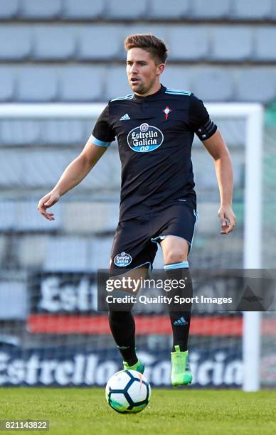 Andreu Fontas of Celta de Vigo in action during the pre-season friendly match between Celta de Vigo and Racing de Ferrol at A Malata Stadium on July...