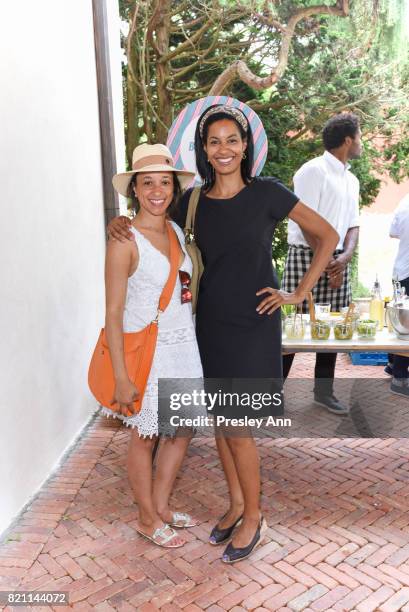 Kimberly Spacik and Evie Williams attend Third Annual Green Beetz Day at The Creeks on July 22, 2017 in East Hampton, New York.