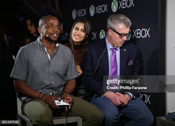 Dule Hill and Janina Gavankar at Entertainment Weekly's annual Comic-Con party in celebration of Comic-Con 2017 at Float at Hard Rock Hotel San Diego...