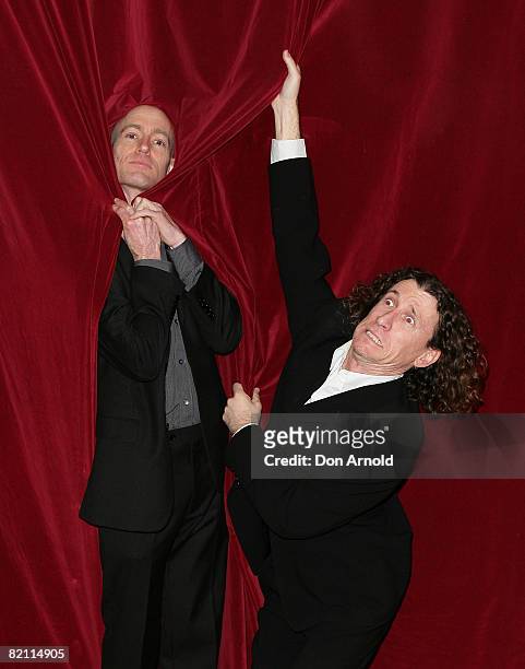 The Umbilical Brothers attend the after party for the 2008 Helpmann Awards at Star City's Lyric Theatre on July 28, 2008 in Sydney, Australia.