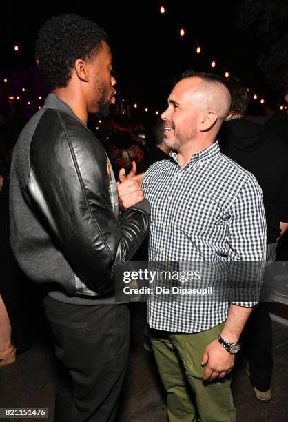 Chadwick Boseman and Entertainment Weekly Editor-in-Chief Henry Goldblatt at Entertainment Weekly's annual Comic-Con party in celebration of...