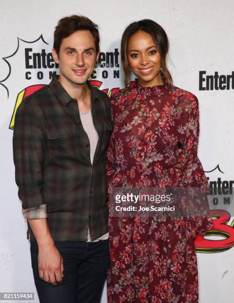 Andrew J. West and Amber Stevens West at Entertainment Weekly's annual Comic-Con party in celebration of Comic-Con 2017 at Float at Hard Rock Hotel...