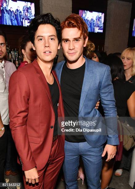 Cole Sprouse and K.J. Apa at Entertainment Weekly's annual Comic-Con party in celebration of Comic-Con 2017 at Float at Hard Rock Hotel San Diego on...