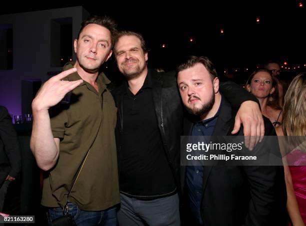 Guest, David Harbour and John Bradley-West at Entertainment Weekly's annual Comic-Con party in celebration of Comic-Con 2017 at Float at Hard Rock...