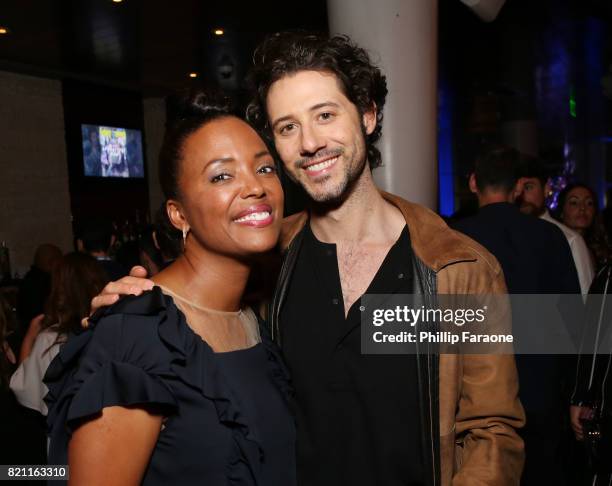 Aisha Tyler and guest at Entertainment Weekly's annual Comic-Con party in celebration of Comic-Con 2017 at Float at Hard Rock Hotel San Diego on July...