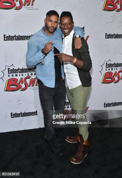 Ricky Whittle and Orlando Jones at Entertainment Weekly's annual Comic-Con party in celebration of Comic-Con 2017 at Float at Hard Rock Hotel San...