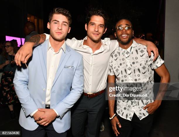 Cody Christian, Tyler Posey and guest at Entertainment Weekly's annual Comic-Con party in celebration of Comic-Con 2017 at Float at Hard Rock Hotel...