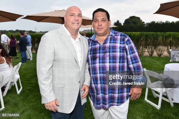 Bill Locantro and Joe Criscuolo attend 2017 Hampton Designer Showhouse Gala Preview Cocktail Party at a Private Residence on July 22, 2017 in...