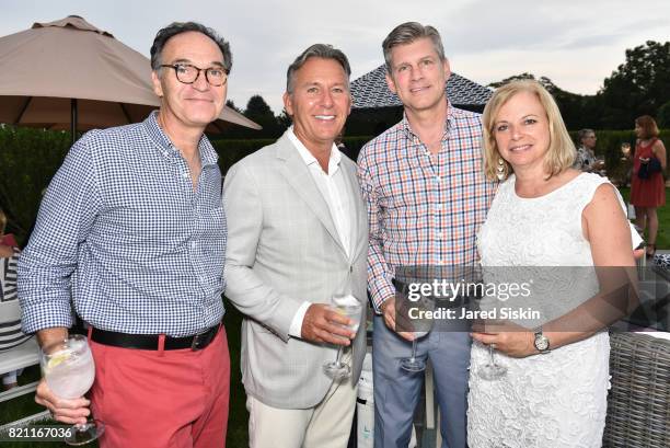 Tim O'Conner, Brian Brady, Jeff Carter and Patti Follo attend 2017 Hampton Designer Showhouse Gala Preview Cocktail Party at a Private Residence on...