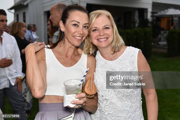 Amy Demirdjian and Patti Follo attend 2017 Hampton Designer Showhouse Gala Preview Cocktail Party at a Private Residence on July 22, 2017 in...