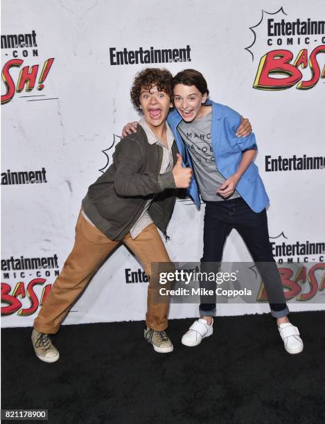 Gaten Matarazzo and Noah Schnapp at Entertainment Weekly's annual Comic-Con party in celebration of Comic-Con 2017 at Float at Hard Rock Hotel San...