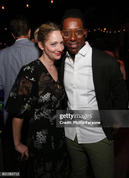 Judy Greer and Orlando Jones at Entertainment Weekly's annual Comic-Con party in celebration of Comic-Con 2017 at Float at Hard Rock Hotel San Diego...