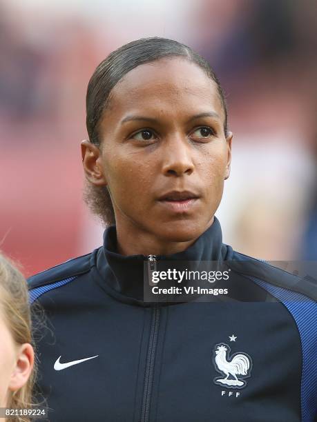 Marie-Laure Delie of France women during the UEFA WEURO 2017 Group C group stage match between France and Austria at the Galgenwaard Stadium on July...