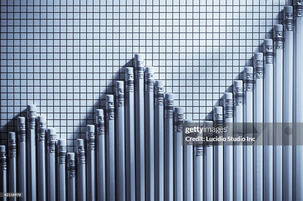 Pencils arranged to form a graph