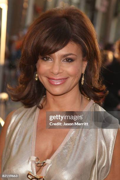 Paula Abdul arrives at the World Premiere of "Swing Vote" at the El Capitan Theatre on July 24, 2008 in Hollywood, California.