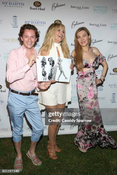 Marsin Mogielski, Christie Brinkley and Devorah Rose attend the 6th Annual St. Barth Hamptons Gala at Bridgehampton Historical Museum on July 22,...