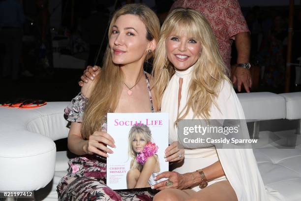 Devorah Rose and Christie Brinkley attend the 6th Annual St. Barth Hamptons Gala at Bridgehampton Historical Museum on July 22, 2017 in...