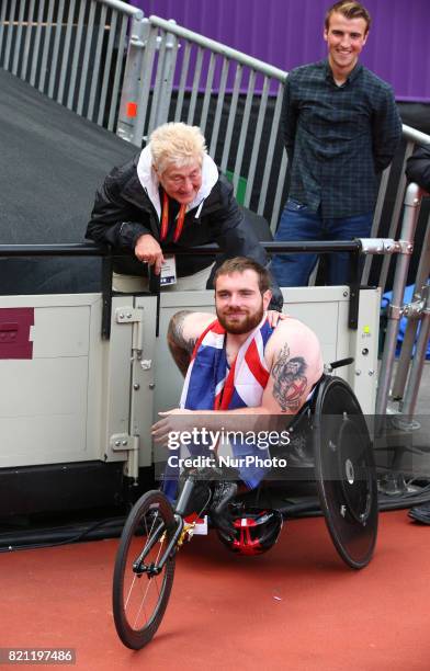 Mickey Bushell of Great Britain after Men's 100m T53 Final during World Para Athletics Championships at London Stadium in London on July 23, 2017