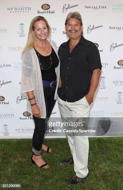 Jane Babcook and Mark Baron attend the 6th Annual St. Barth Hamptons Gala at Bridgehampton Historical Museum on July 22, 2017 in Bridgehampton, New...