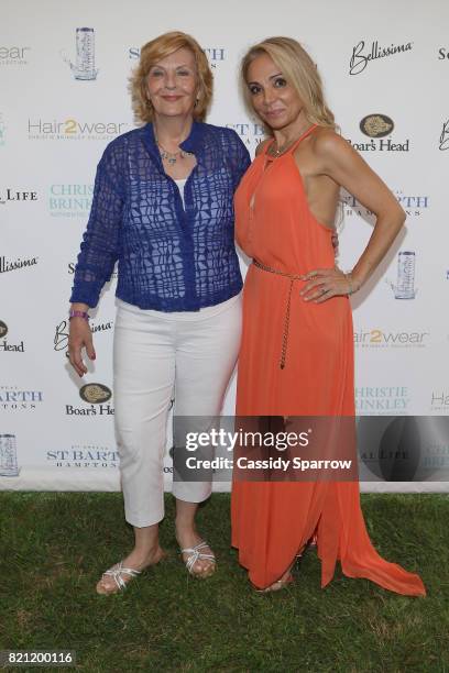 Suzanne Delay and Elizabeth Manessis attend the 6th Annual St. Barth Hamptons Gala at Bridgehampton Historical Museum on July 22, 2017 in...