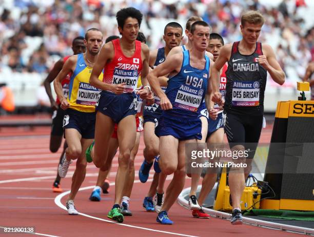 Michael Brannigan of USA Man's 1500m T20 Final during World Para Athletics Championships at London Stadium in London on July 23, 2017