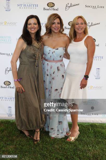 Mary van Praag, Jessica Hanson and Marilyn Langille attend the 6th Annual St. Barth Hamptons Gala at Bridgehampton Historical Museum on July 22, 2017...