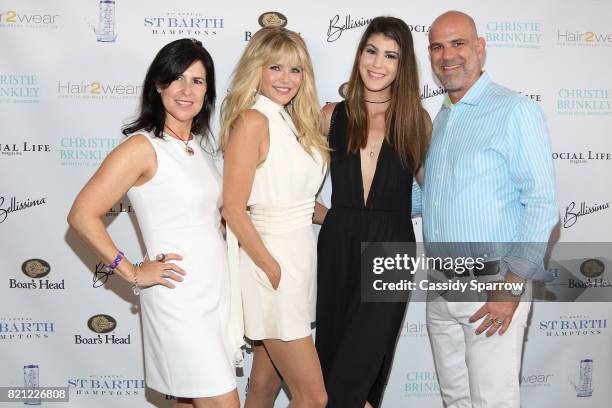 Sharyn Bradford, Christie Brinkley, Tayler Bradford and Glenn Bradford attend the 6th Annual St. Barth Hamptons Gala at Bridgehampton Historical...