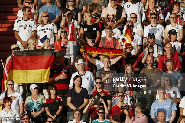 Fans of Germany Women during the UEFA WEURO 2017 Group B group stage match between Germany and Italy at Koning Willem II stadium on July 21, 2017 in...