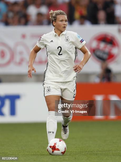 Josephine Henning of Germany women during the UEFA WEURO 2017 Group B group stage match between Germany and Italy at Koning Willem II stadium on July...