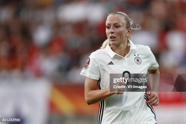 Mandy Islacker of Germany women during the UEFA WEURO 2017 Group B group stage match between Germany and Italy at Koning Willem II stadium on July...