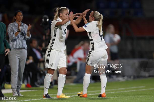Lena Petermann of Germany women, Mandy Islacker of Germany women during the UEFA WEURO 2017 Group B group stage match between Germany and Italy at...