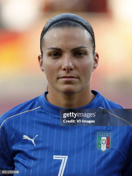Alia Guagni of Italy Women during the UEFA WEURO 2017 Group B group stage match between Germany and Italy at Koning Willem II stadium on July 21,...