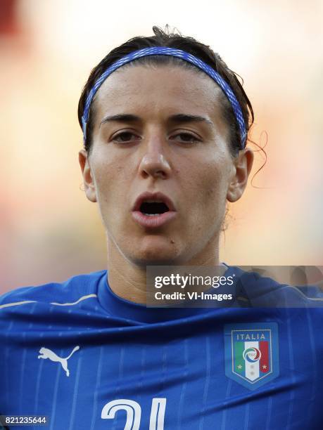 Marta Carissimi of Italy Women during the UEFA WEURO 2017 Group B group stage match between Germany and Italy at Koning Willem II stadium on July 21,...