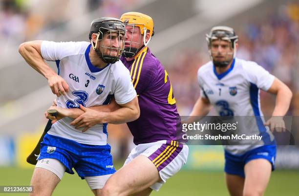Cork , Ireland - 23 July 2017; Barry Coughlan of Waterford in action against Podge Doran of Wexford during the GAA Hurling All-Ireland Senior...