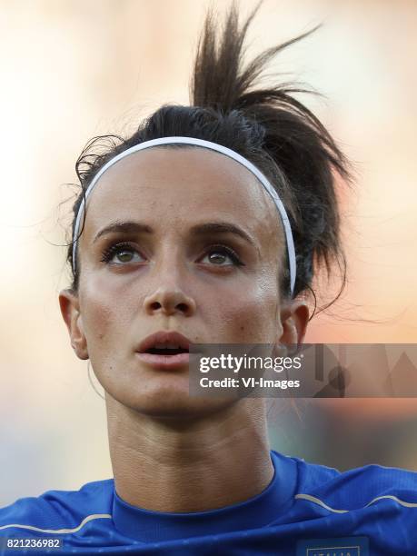 Barbara Bonansea of Italy Women during the UEFA WEURO 2017 Group B group stage match between Germany and Italy at Koning Willem II stadium on July...