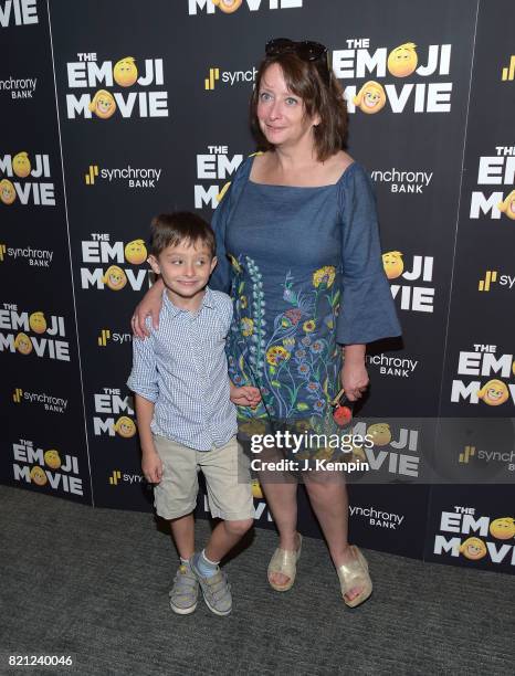 Eli Benjamin Wahl and Rachel Dratch attend "The Emoji Movie" New York Screening at New York Institute of Technology on July 23, 2017 in New York City.