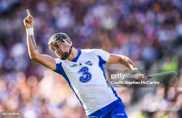 Cork , Ireland - 23 July 2017; Maurice Shanahan of Waterford celebrates after scoring a second half point during the GAA Hurling All-Ireland Senior...