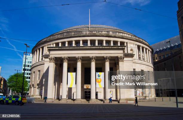 manchester central library. - colonnade stock pictures, royalty-free photos & images