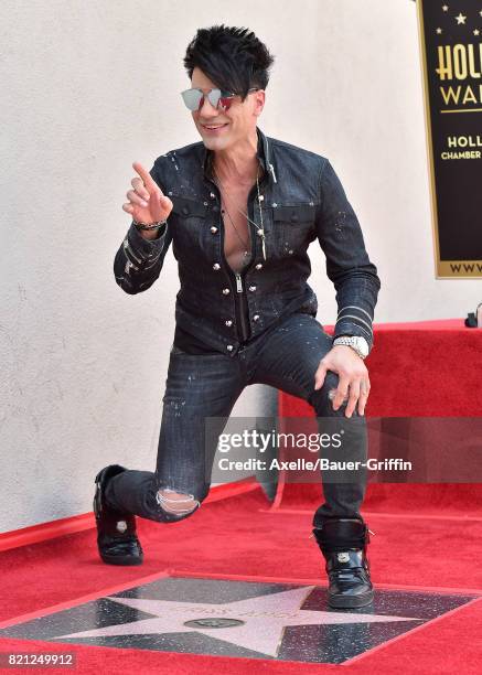 Illusionist Criss Angel is honored with star on the Hollywood Walk of Fame on July 20, 2017 in Hollywood, California.