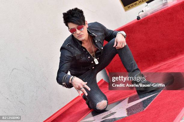 Illusionist Criss Angel is honored with star on the Hollywood Walk of Fame on July 20, 2017 in Hollywood, California.