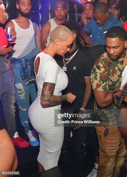 Amber Rose and 21 Savage attend a Party Hosted By Amber Rose at Medusa Lounge on July 23, 2017 in Atlanta, Georgia.