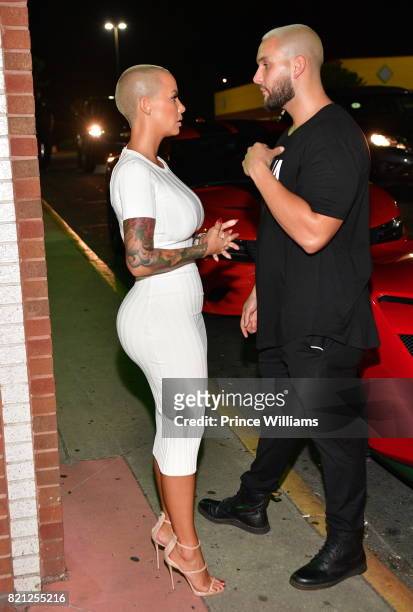 Amber Rose Hosts A Party at Medusa Lounge on July 23, 2017 in Atlanta, Georgia.