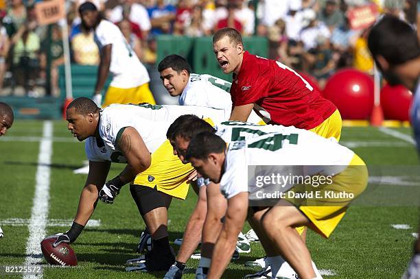 Green Bay Packers QB Matt Flynn in action during training camp at St. Norbert College. De Pere, Wisconsin 7/28/2008