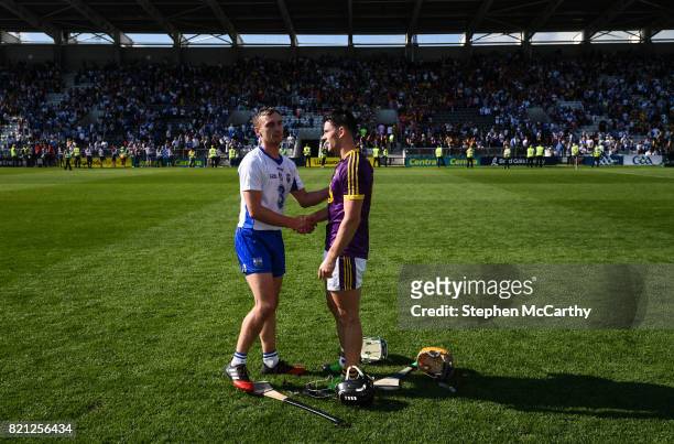 Cork , Ireland - 23 July 2017; Pauric Mahony of Waterford and Harry Kehoe of Wexford following the GAA Hurling All-Ireland Senior Championship...