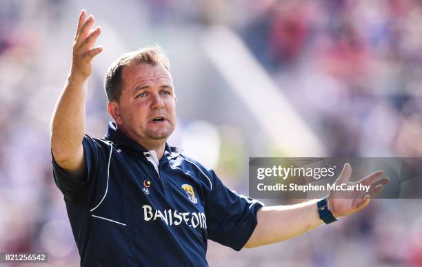 Cork , Ireland - 23 July 2017; Wexford manager Davy Fitzgerald reacts during the GAA Hurling All-Ireland Senior Championship Quarter-Final match...